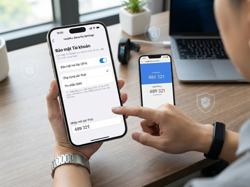 Cách bật xác thực hai bước ứng dụng sức khỏe để bảo vệ tài khoản