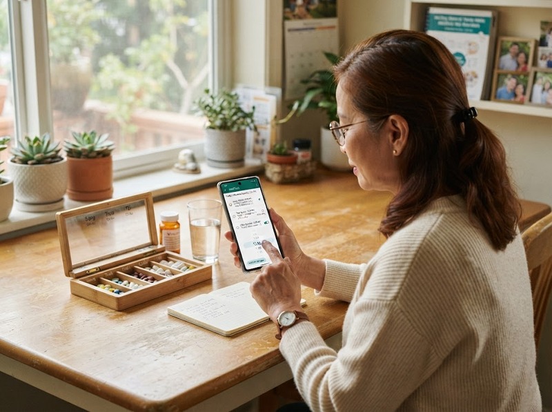 Cách chọn ứng dụng nhắc uống thuốc theo lịch nhắc, lịch sử và chia sẻ