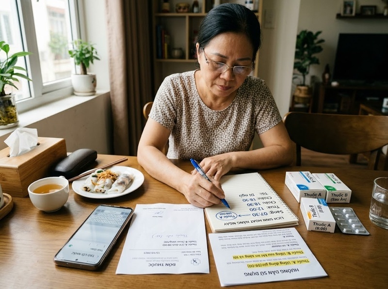 Cách đặt giờ uống thuốc trên ứng dụng cho sáng, trưa, chiều và tối