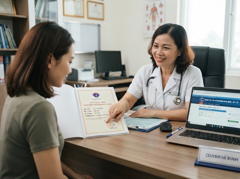 Cách kiểm tra chứng nhận phòng khám và xác minh đơn vị cấp