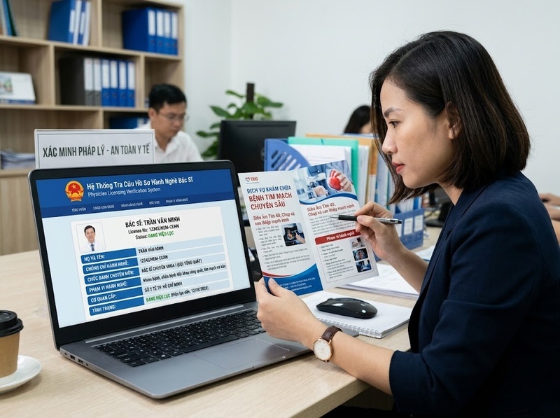 Cách kiểm tra thông tin bác sĩ về chuyên môn và nơi hành nghề