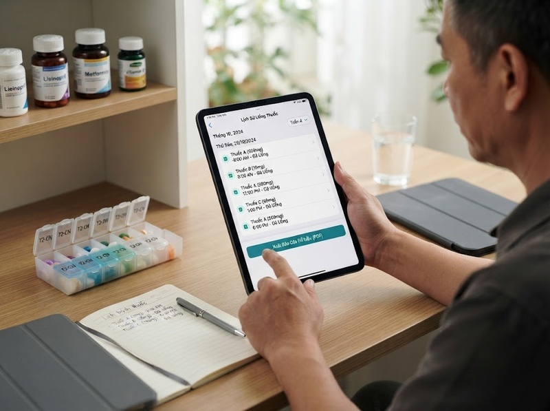 Cách xuất lịch sử uống thuốc để lưu trữ hoặc chia sẻ khi cần