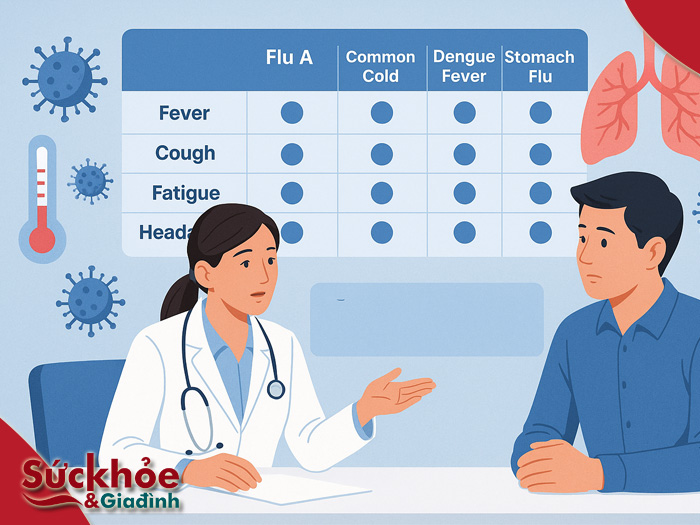 Dấu hiệu của cúm A thường dễ bị nhầm lẫn với bệnh gì?