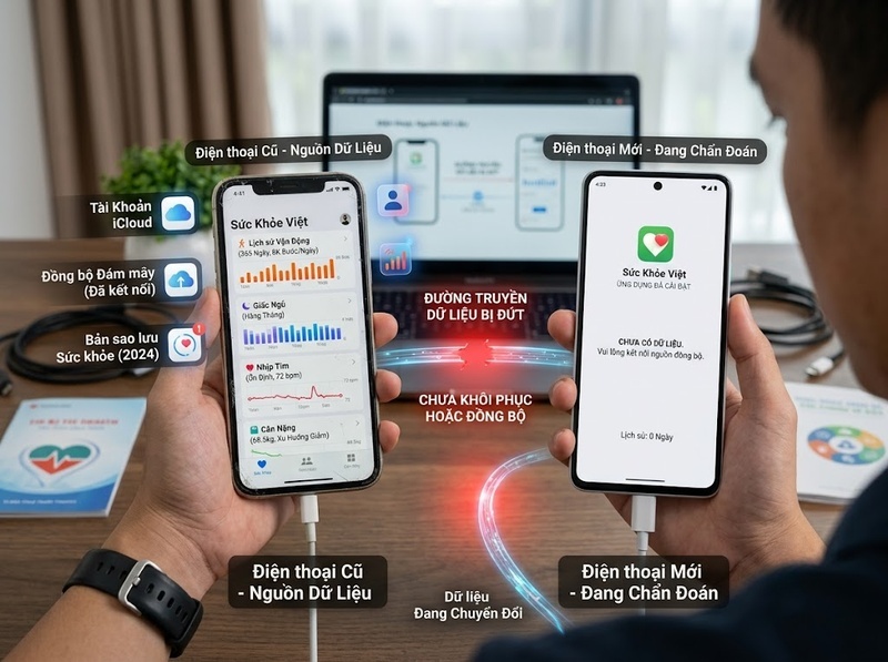 Đổi điện thoại bị mất dữ liệu sức khỏe do đâu và có khôi phục được không?