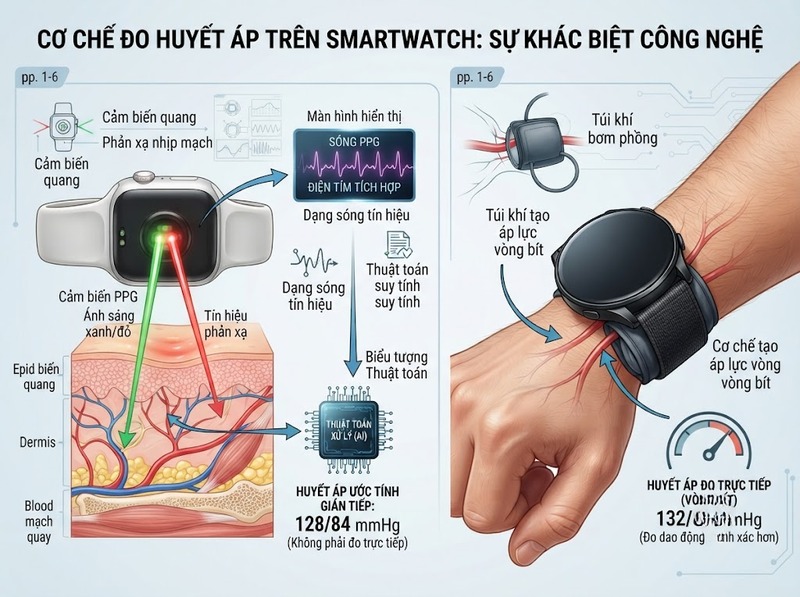 Đồng hồ thông minh đo huyết áp có chính xác không và giới hạn nằm ở đâu?