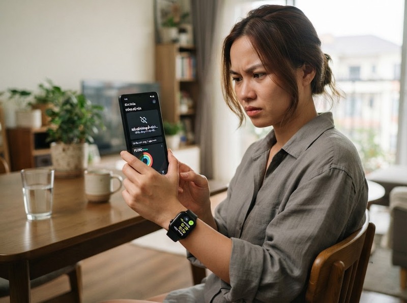 Dữ liệu đồng hồ thông minh không cập nhật lên điện thoại do đâu?