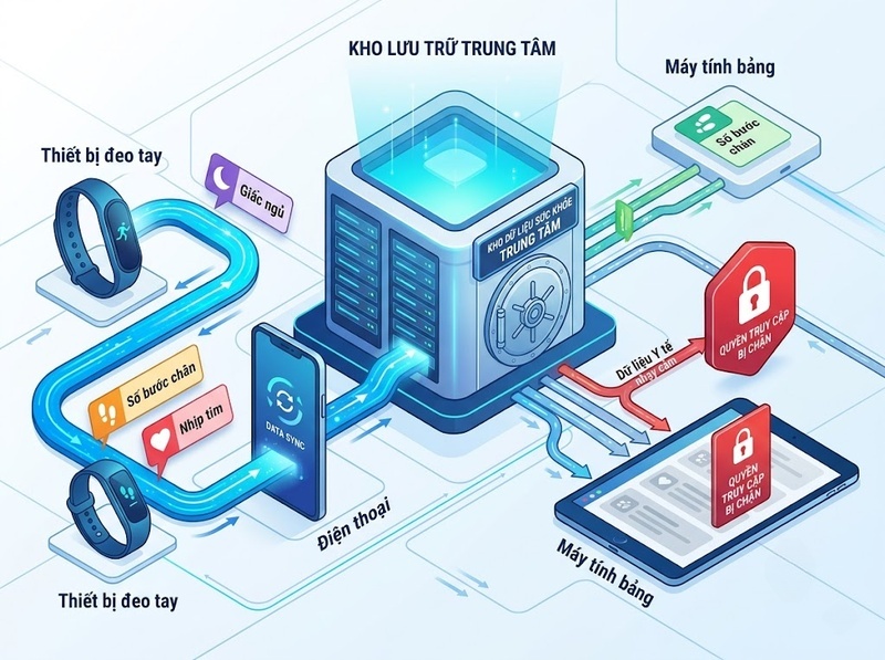 Dữ liệu sức khỏe không đồng bộ giữa thiết bị do đâu và cách xử lý