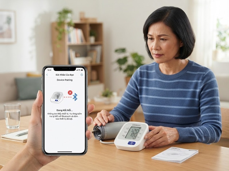 Máy đo huyết áp không đồng bộ dữ liệu do đâu và cách xử lý