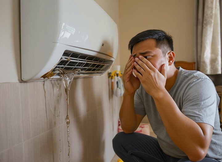 Máy lạnh bị chảy nước vào trong có gây hỏng thiết bị không