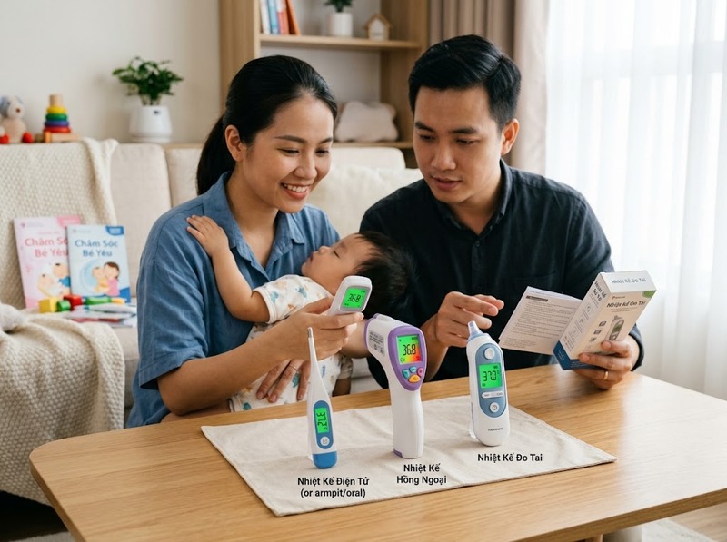 Nhiệt kế cho trẻ em nên ưu tiên cách đo, tốc độ và độ dễ sử dụng