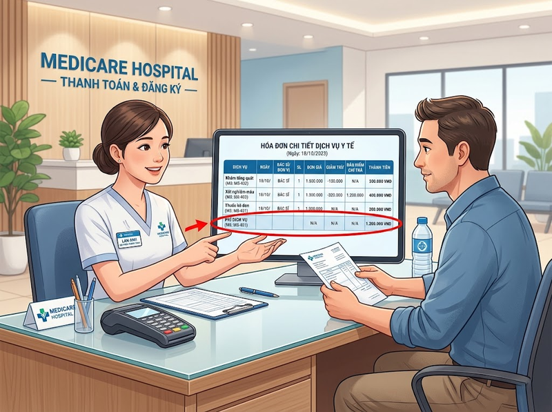 Phí y tế không rõ ràng: dấu hiệu cần kiểm tra trước khi trả tiền
