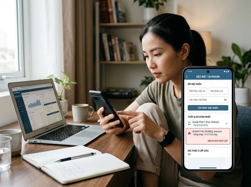 Tài khoản ứng dụng sức khỏe bị truy cập trái phép cần xử lý theo thứ tự nào?