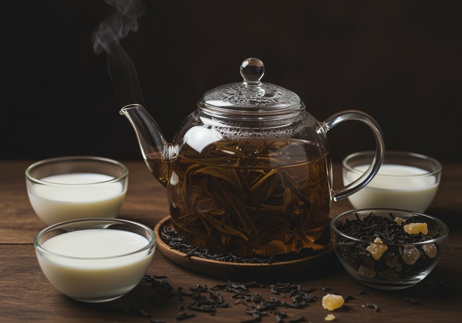 cách nấu trà sữa bằng trà khô